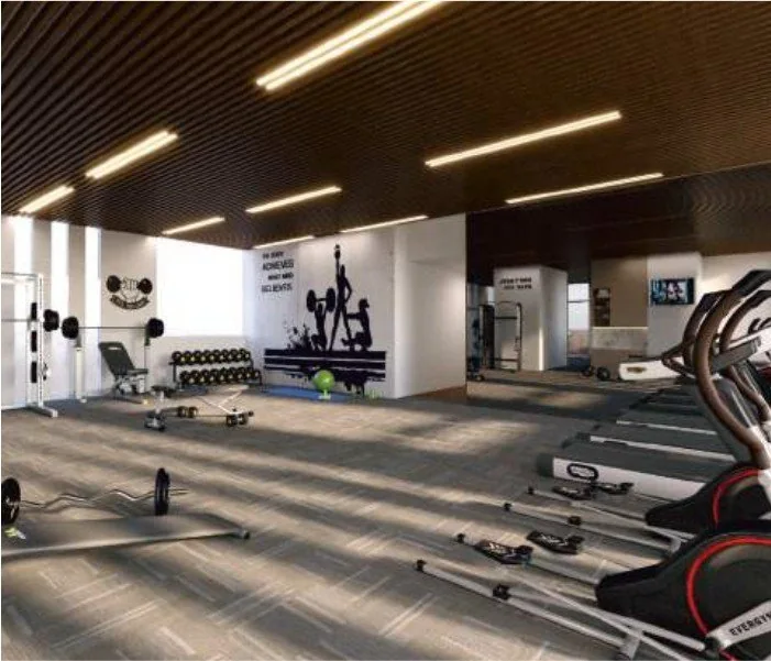 Fully-equipped gymnasium at Venus Skky City, Dombivli East