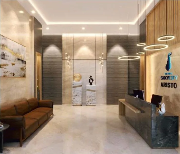 Grand entrance lobby at Venus Skky City, Dombivli East