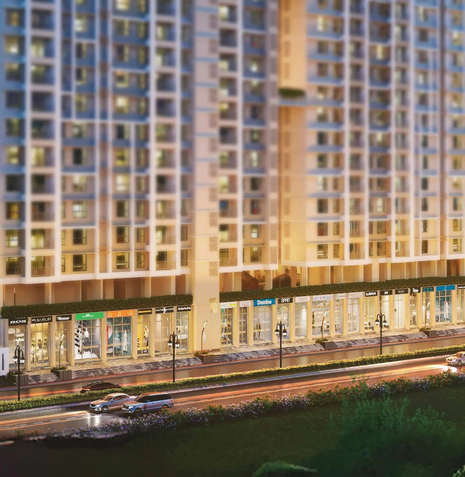 2 BHK towers and retail at Venus Skky City