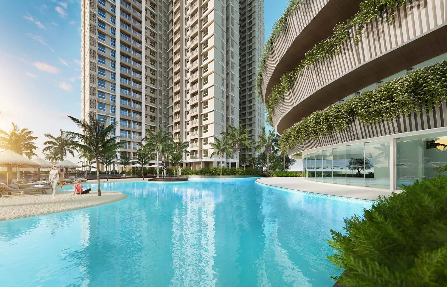 Swimming pool at Venus Skky City, Bhopar, Dombivli East